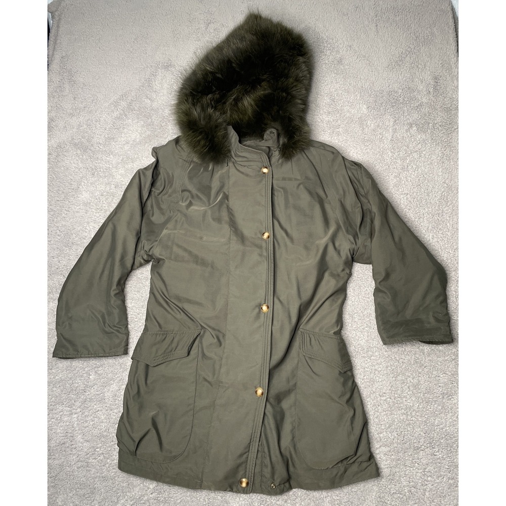 RARE Vtg Country Klassic Kemper Mens Snap Full Zip Removable Fur Hooded‎ Jacket